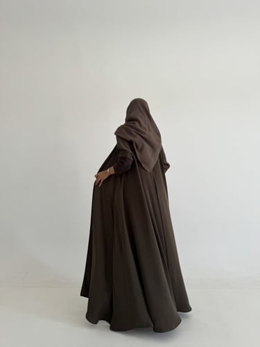 عباية قماش كريب قصة نص كلوش