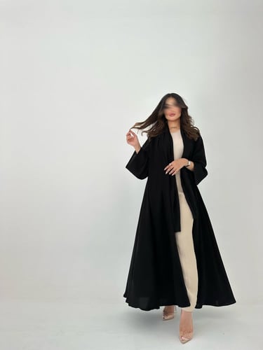 عباية كريب مع اكمام زري