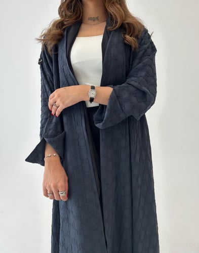 عباية جاكار نص كلوش فتحة كم