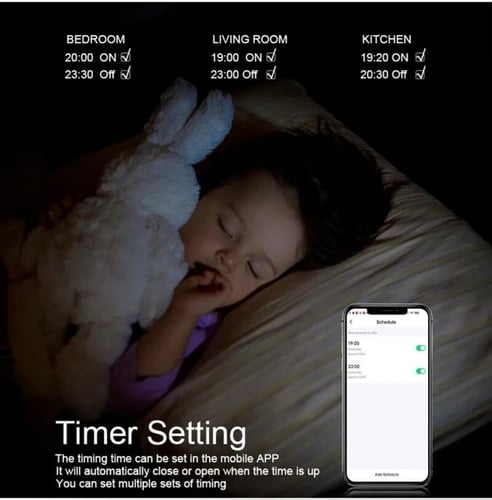 مفتاح انارة ذكي (ثلاثي)