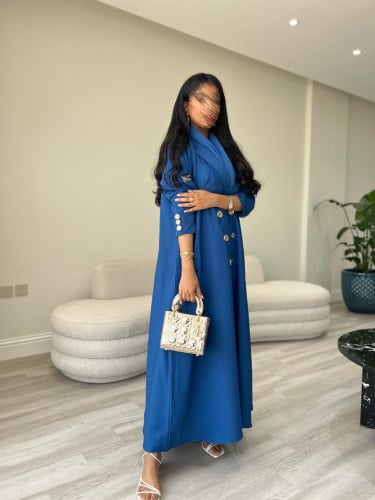 بليزر أزرق جنزي - نص كلوش - كريب باربي