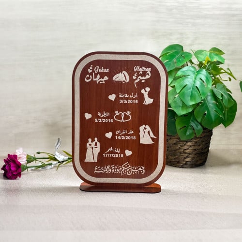 لوح خشبي خريطة الزواج