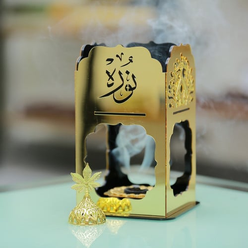 مبخرة اكرليك زخارف بالاسم