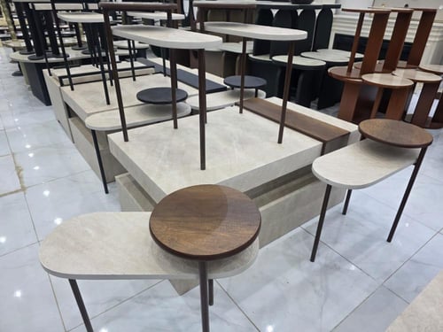 طاولات 5 قطع خشب فرميكا