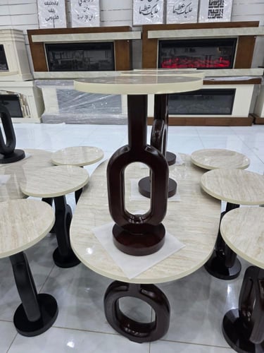طاولات 7 قطع بديل الرخام
