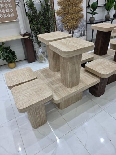طاولات 5 قطع خشب NEW