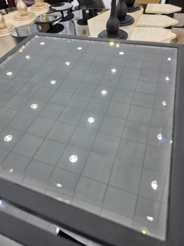 طاولات 7 قطع مراية اسود NEW