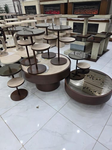 طاولات 8 قطع حبتين كبيرة NEW