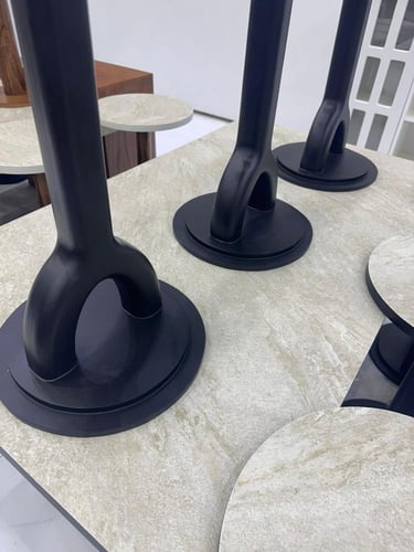 طاولات 7قطع تصميم كويتي NEW اسود + بني