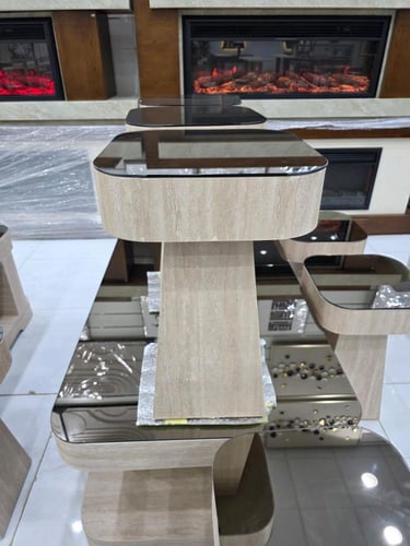 طاولات 7 قطع مراية NEW