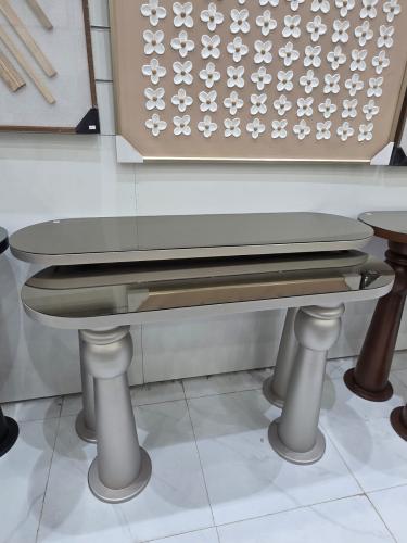 مدخل مراية قطعتين بني معتق مراية