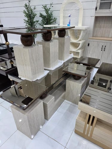 طاولات 7قطع تصميم كويتي NEW