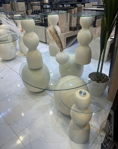طاولات ٥ قطع كور قزاز دائري