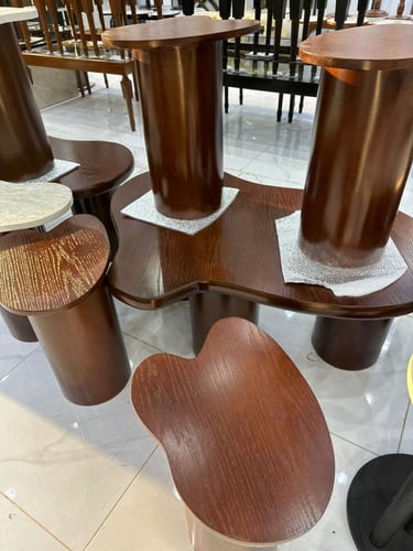 طاولات 5 قطع جذع سنديان كامل