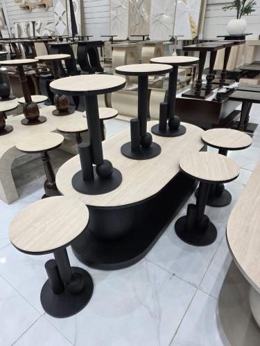 طاولات 7 قطع بديل حجر