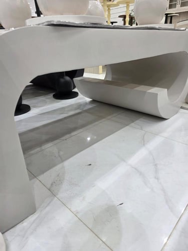 طاولات 7 قطع مراية مقوص NEW