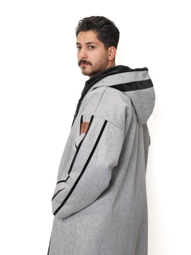 فروة لون رصاصي جذاب | تصميم فاخر وفخم"