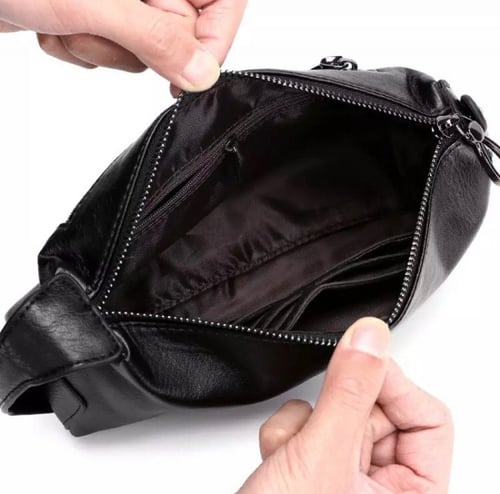 شنطة رجاليه جلد طبيعي لين عالية الجودة باللون الاس...