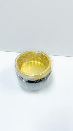 قالب المنيوم دائري اسود / ذهبي 235 مل 10 طقم