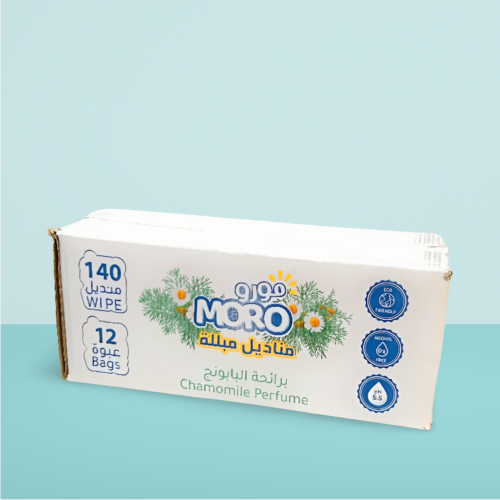 مورو مناديل مبللة برائحة البابونج 12 علبة * 140 من...