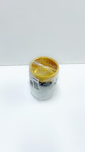 قالب المنيوم دائري اسود / ذهبي + غطاء شفاف 125 مل...