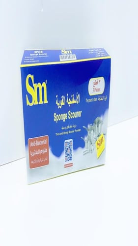 الاسفنجة القوية _ اسفنج مزود بليف قوي وسميك 9 قطع