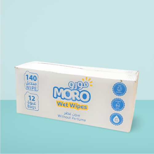 مورو مناديل مبللة بدون عطر 12 علبة * 140 منديل لكل...
