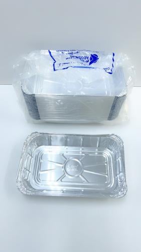 وعاء المنيوم مستطيل 50 حبة