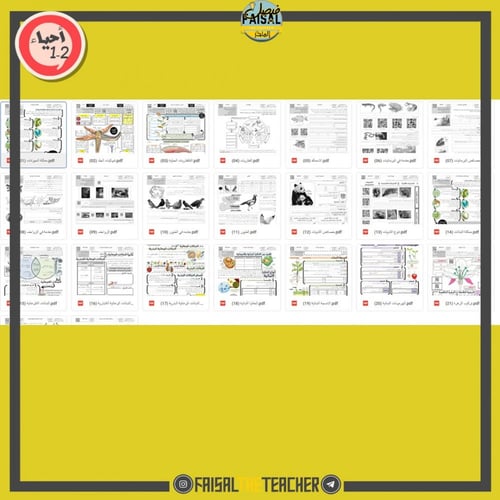 اوراق عمل احياء 2-1 كامل المقرر