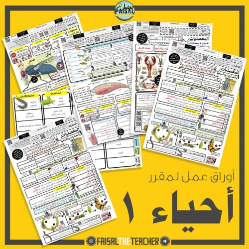 اوراق عمل احياء 1 كامل المقرر