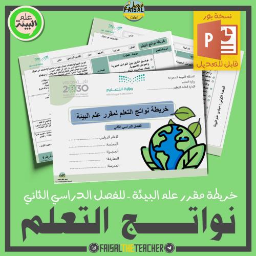 خريطة نواتج التعلم لمقرر علم البيئة (قابل للتعديل)
