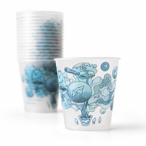 أكواب صيف بلاستيكية 12 اونص - Black sip 12oz plast...