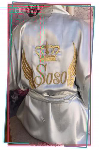 روب عروس رمادي