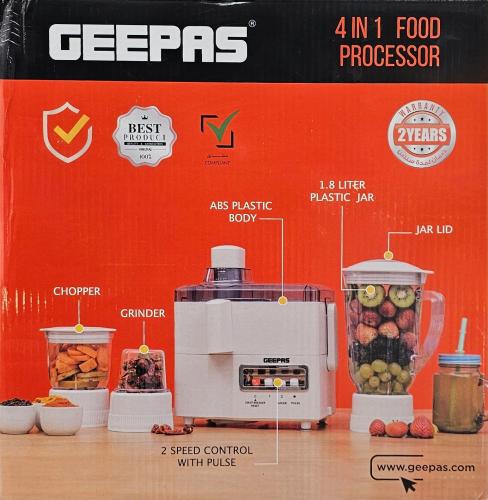 عصارة خلاط علامة GEEPAS أصلي ضمان سنتين بسعة 1.8 ل...