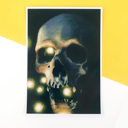 رسمه مطبوعه\ بوستر glowing skull