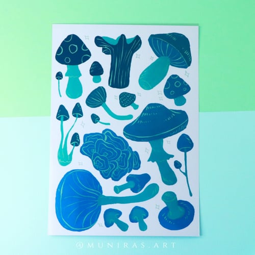 رسمه مطبوعه\ بوستر الفطر الازرق