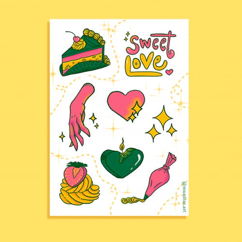 ملصق\ ستيكر sweet love