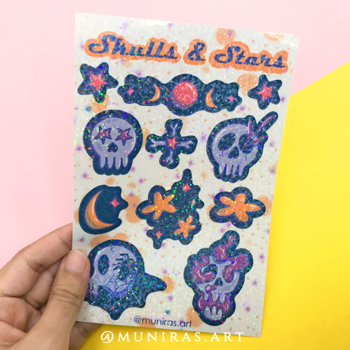 ملصقات skulls & stars