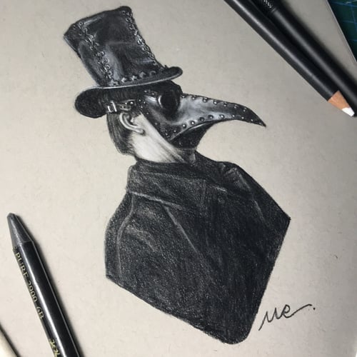 plague doctor صفحه تلوين