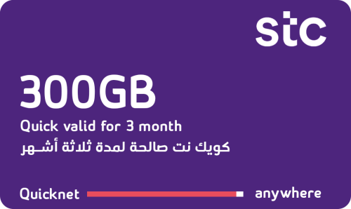 كويك نت 3 شهور 300 جيجا