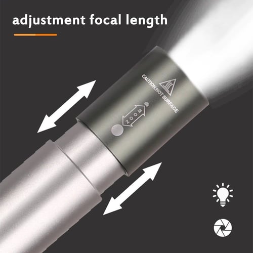 مصباح كشاف ال أي دي يدوي 12cm بخاصية التكبير قابل...