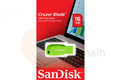 فلاش ميموري سانديسك أخضر SanDisk 16GB