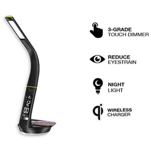 نورو مصباح طاولة مع شاحن لاسلكي من قوي