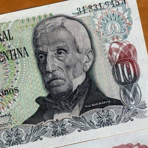 الارجنتين فئة 10 بيزو أنسر إصدار قديم