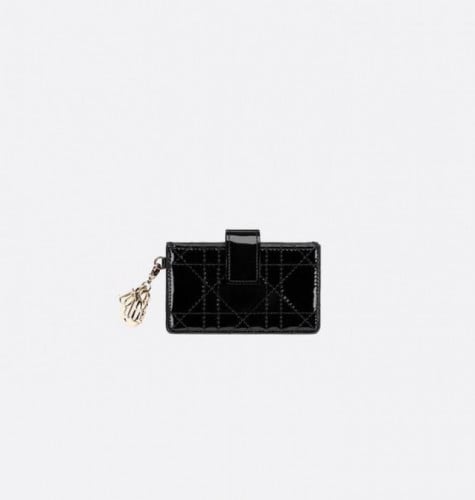 MINI LADY DIOR WALLET Black
