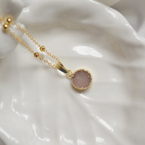 سلسلة راقية من الحجر المطلي بالذهب الصافي من مجموع...