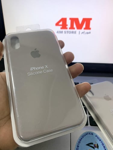 كفر ايفون اكس ار رصاصي سليكون Gray silicone case f...