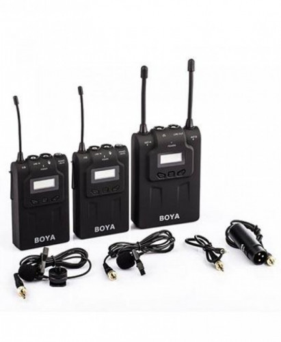 BOYA BY-WM8 UHF Dual-Channel Wireless Lavalier Mic...