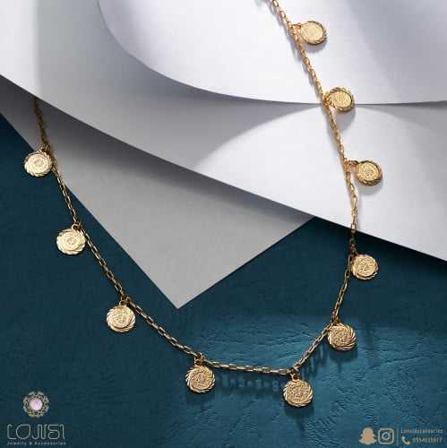 سلسال جنيهات مطلي ذهبي