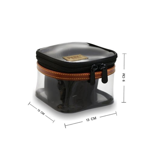 حافظة وذفة شفاف بني